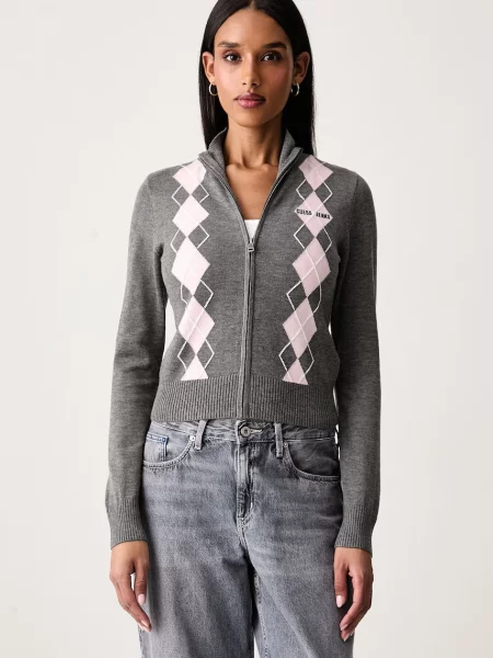 Guess Jeans cardigan pentru femei cu lână gri