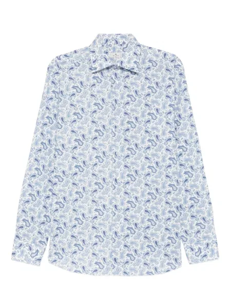 Cămașă Etro cu model paisley albastru