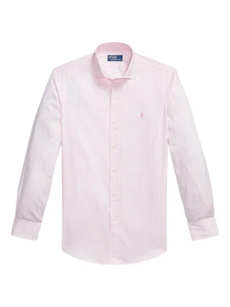 Dlouhá pruhovaná s límcem kšiltovka Polo Ralph Lauren modrá