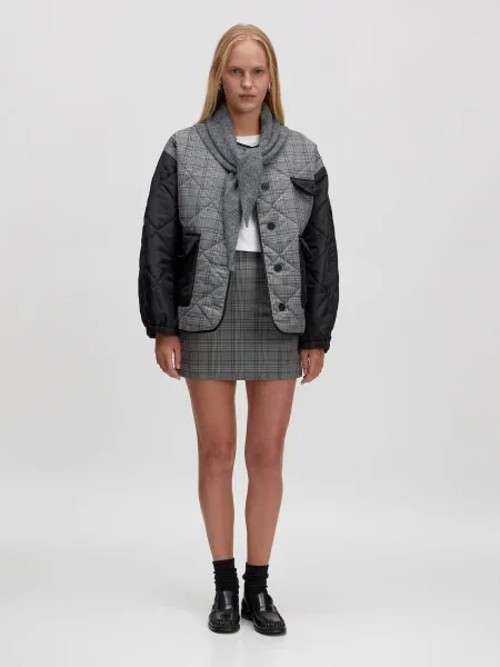 EDITED Krilo Josie Skirt siva / mešane barve črna