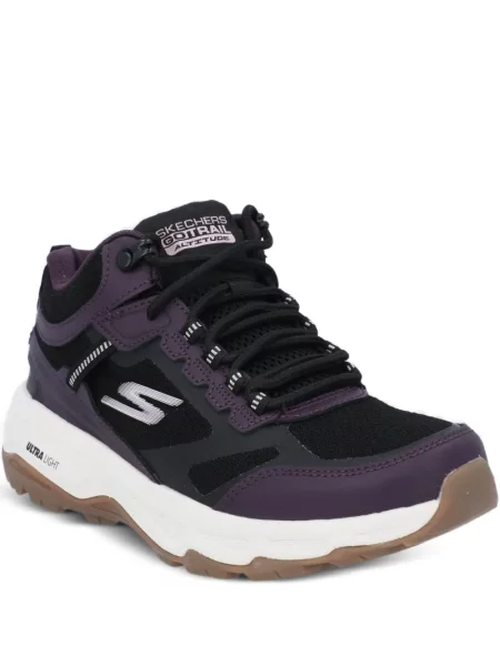 Sneakerși Skechers cu șireturi din dantelă negru