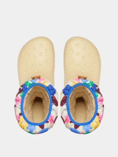 Дитячі Чоботи дутики Crocs синтетичний бежевий