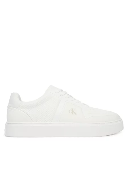Sneakersy Calvin Klein Classic Cups Laceup Knit biela