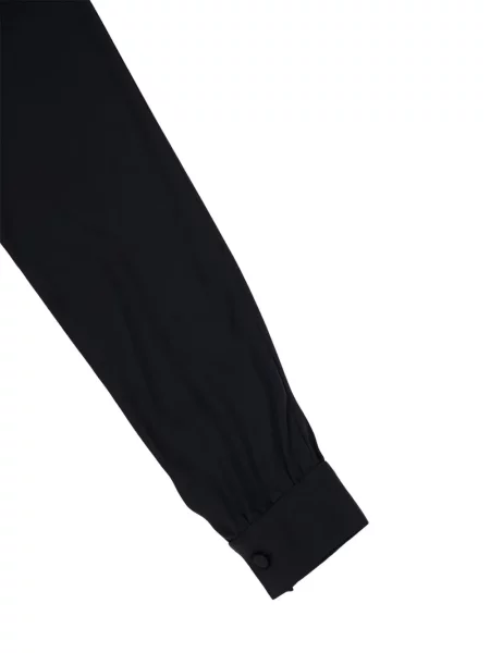 Rochie maxi Paula până la genunchi de costum negru