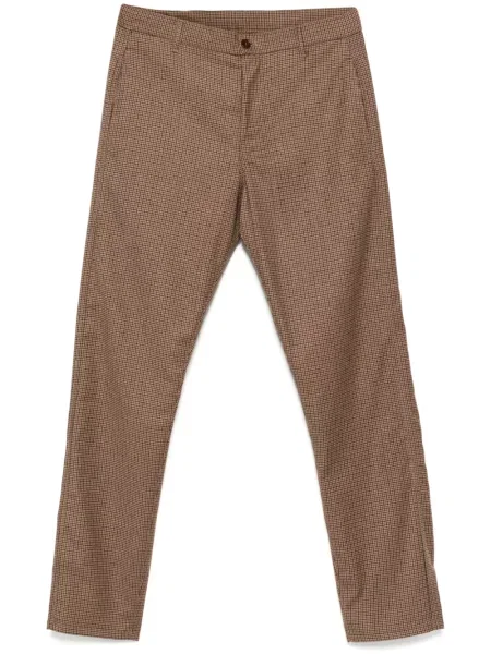 Карирани chino панталони Aspesi кафяво