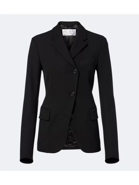Sacou Acne Studios asimetric din țesătură twill negru