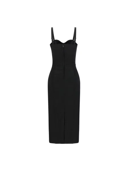 Sukienka Dolce And Gabbana ze spandexu czarna