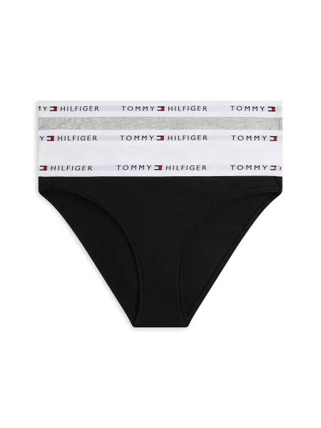 Tommy Hilfiger Underwear Slip Essential gri amestecat / negru alb