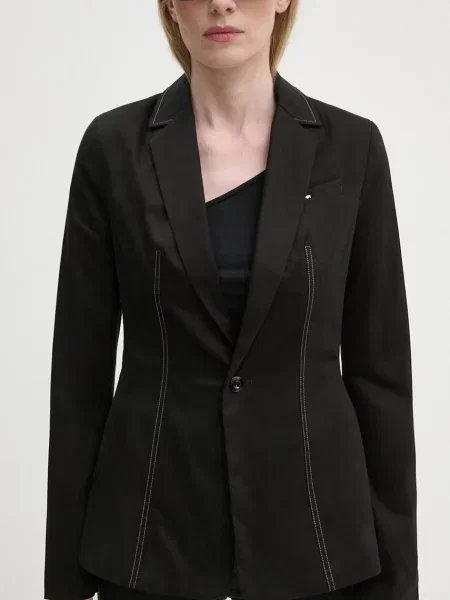 Сако G-Star Raw с едно копче с изчистен дизайн черно