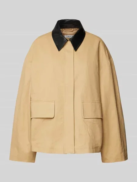 Kurtka z z patką model ‘Sina’ Edited beżowa