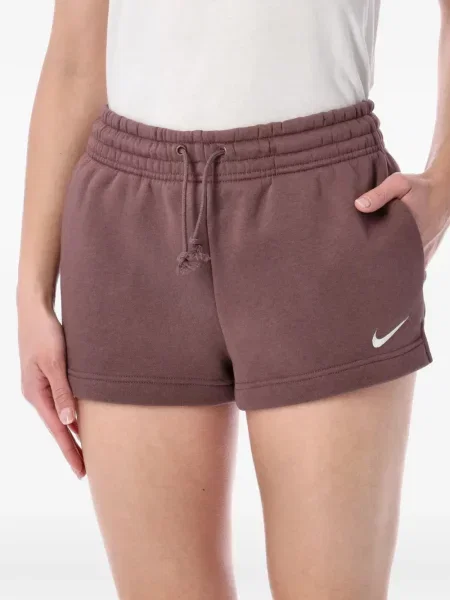 Hanorac cu glugă Nike cu decolteu rotund cu autograf de jumătate de fermoar roz