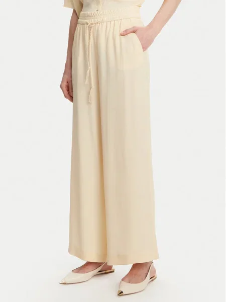 Marella Pantaloni palazzo Vivaio Wide Leg galben