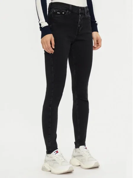 Tommy Jeans Blugi Nora Skinny Fit negru