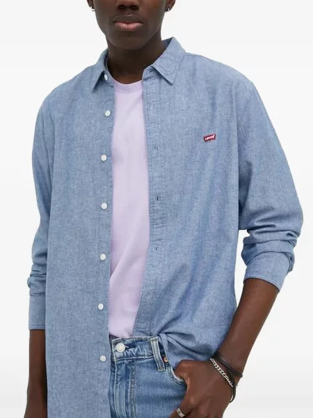 Chiloți Levi's® cu autograf din piele cu cataramă albastru