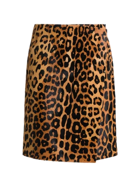 Fustă Alberta Ferretti cu imagine cu model leopard maro
