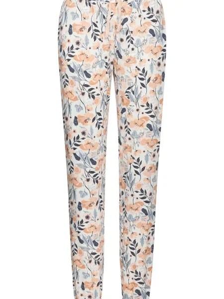 VIVANCE Spodnji del pižame mornarska / svetlo modra / oranžna bela