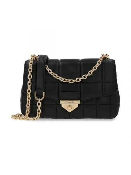 Michael Kors De piele geantă pe umăr SOHO negru