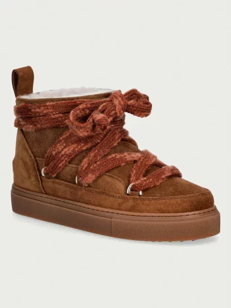 INUIKII Bocanci Knot | piele întoarsă | shearling maro