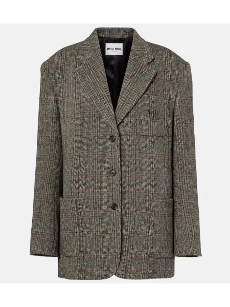 Marynarka Miu Miu wełniana szara