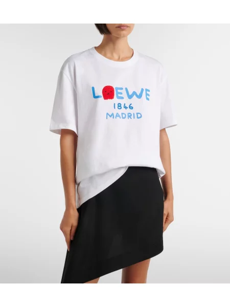Tricou Loewe din jerseu cu autograf alb