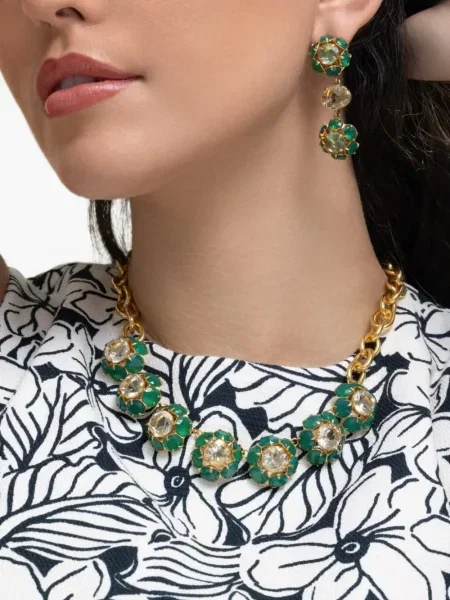 Cercei Bounkit Jewelry verde