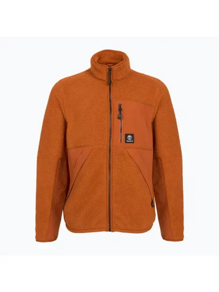 Férfi pulóver Timberland Sherpa Mix Media Fleece umber Sherpa Mix Media Fleece