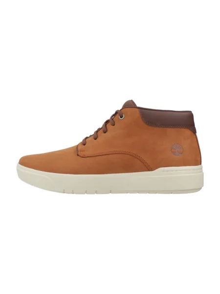 Šnurovacie čipkované tenisky Timberland hnedá