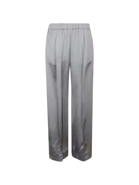 Pantaloni Jil Sander din satin gri