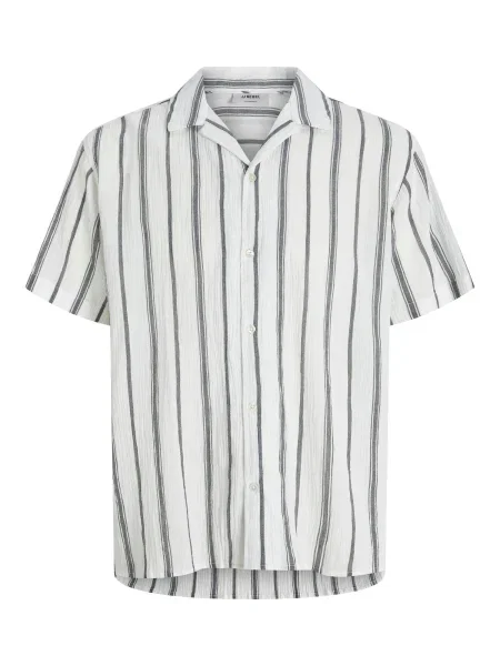 JJ Rebel Košeľa JREBMAIMI tmavosivá biela