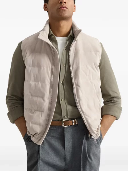 Велурен пухен елец Brunello Cucinelli с качулка