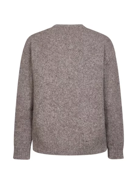Pulover Roberto Collina cu decolteu rotund chunky maro