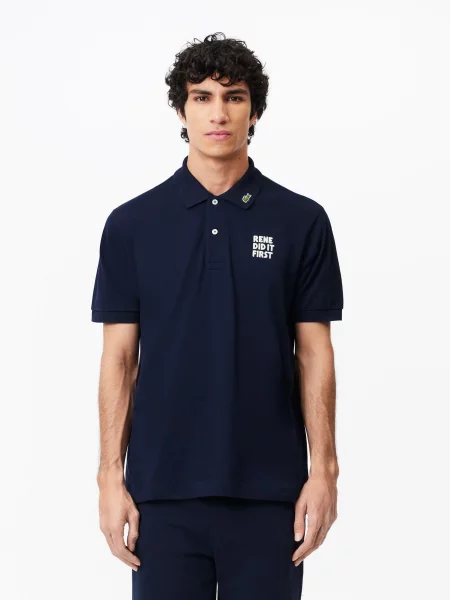 Поло Lacoste синее