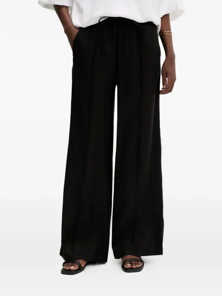 Pantaloni Isabelle Blanche cu cordon negru