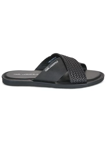 Karl Lagerfeld șlapi de piele Kastor Iv negru