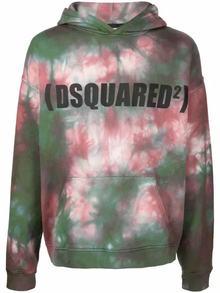 Cravată Dsquared2 cu imagine verde