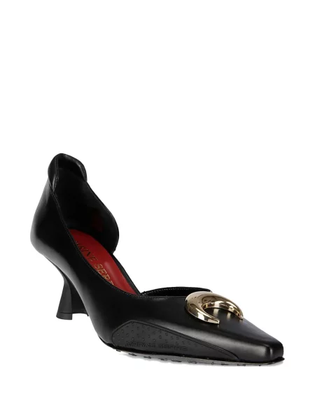 Pantofi cu toc Marine Serre din piele negru