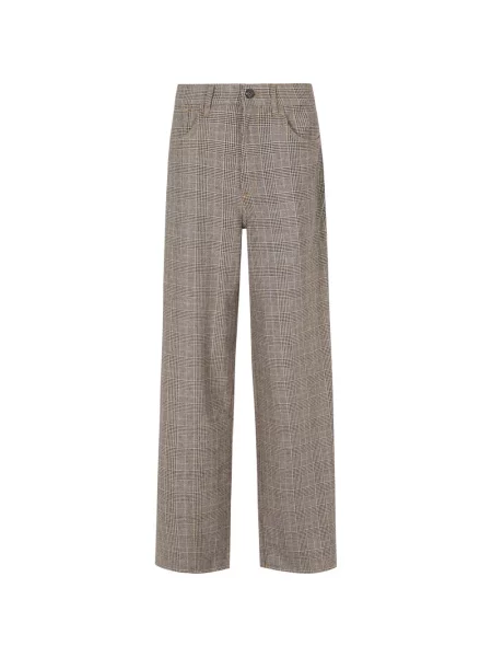 Pantaloni Department 5 în carouri gri