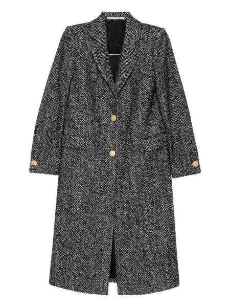 Palton Tagliatore cu model herringbone negru