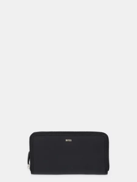 BOSS portofel de piele Lenah Ziparound negru