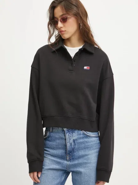 Tommy Jeans hanorac de femei modelator negru