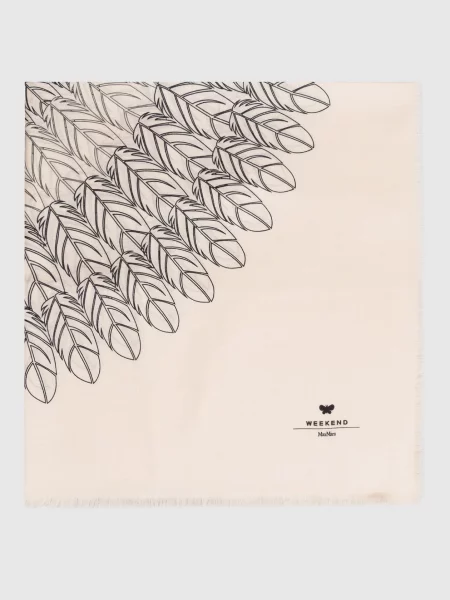 Шерстяной платок Max Mara Weekend бежевый