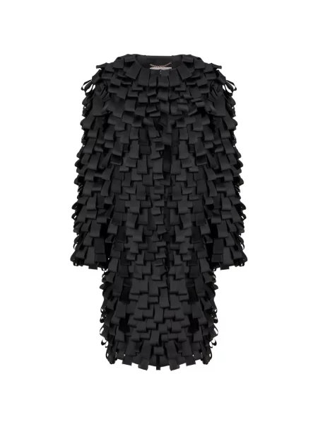Palton Carolina Herrera din organza negru