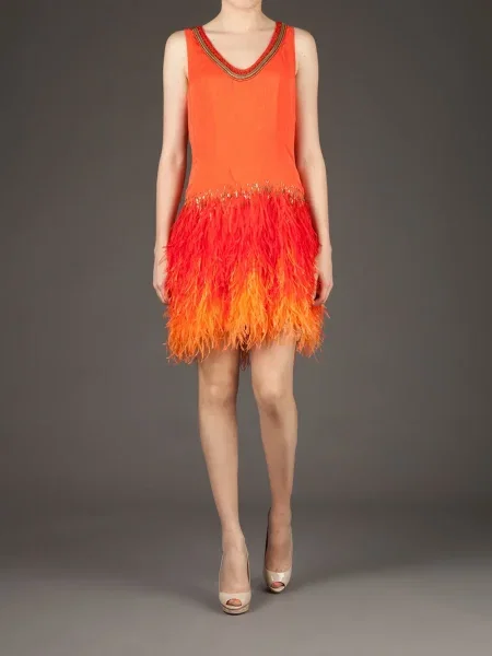 Rochie Matthew Williamson din jerseu de costum galben