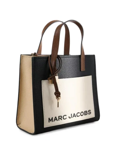 Кожена шопинг чанта Marc Jacobs с принт черно
