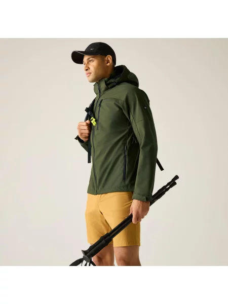 Wodoodporna kurtka softshell Arana z kapturem zielona