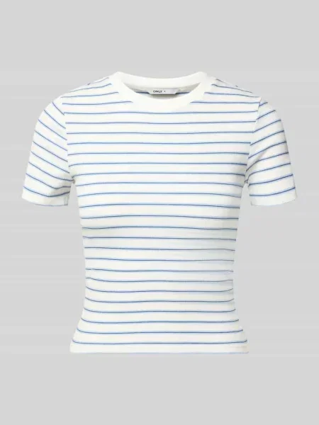 T-shirt o kroju regular fit z domieszką model LUPE' Only biała