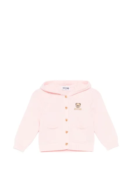 Bluza z kapturem dziecięca Moschino różowa