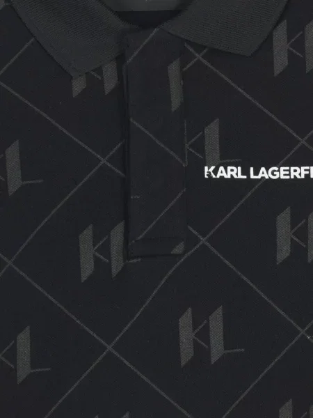 Koszulka polo dziecięca Karl Lagerfeld czarna