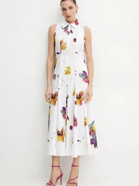 MAX&Co. rochie din maxi evazati alb