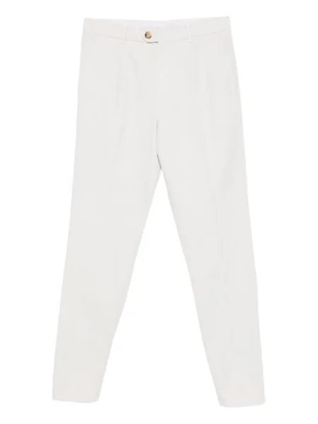 Plisované kalhoty Brunello Cucinelli bílé